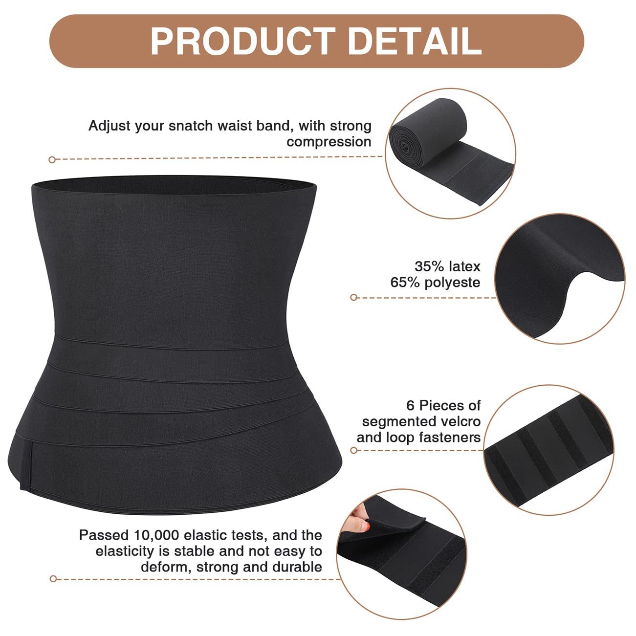 Waist Trainer for Women, Tummy Wrap, Waist Trimmer, Belt Slimming & Body Shaping Invisible Wrap