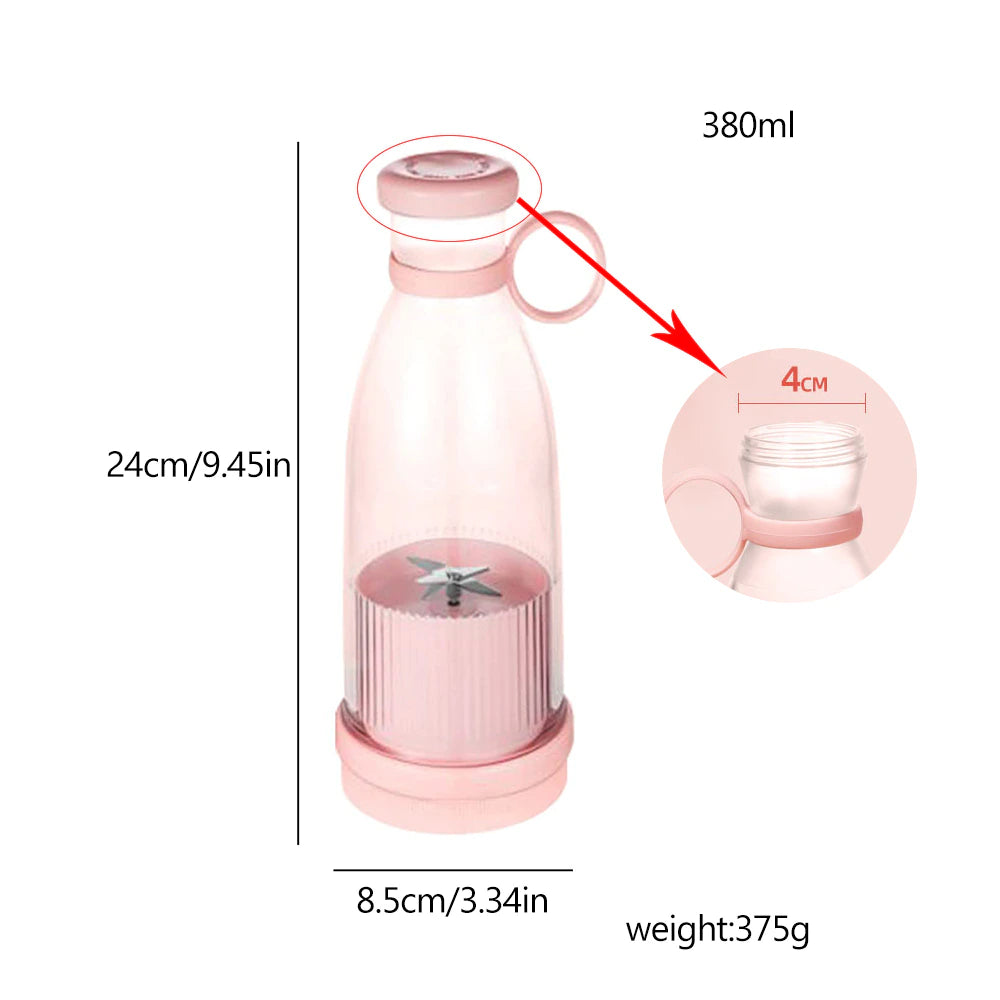 Rechargeable Mixer/Fresh Fruit Juicer Mini Fast Electric Blender/ Smoothie Maker (Portable)