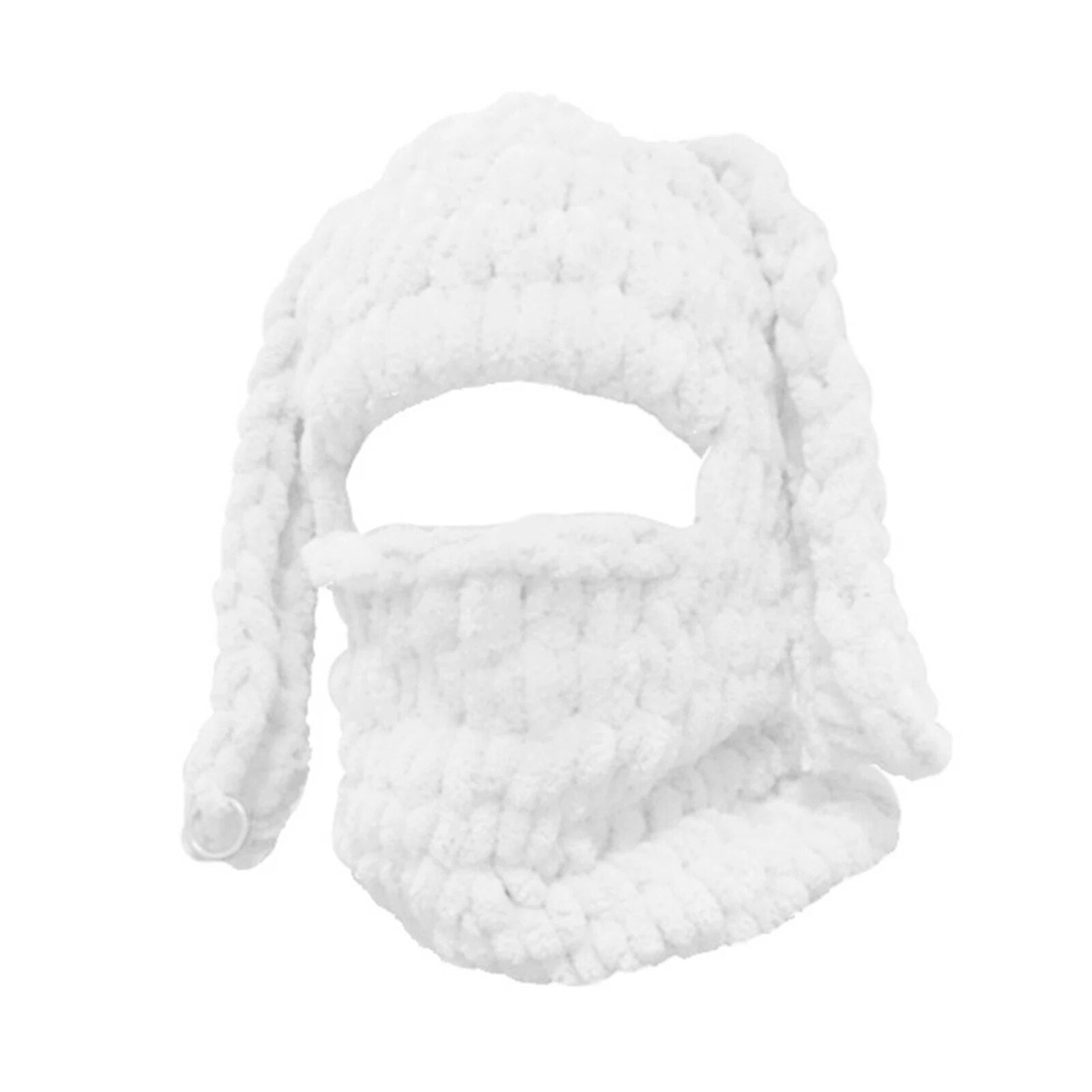 Adults Rabbit Ear Hat Funny Soft Balaclava Knitted with Ears Winter Crochet Hat 