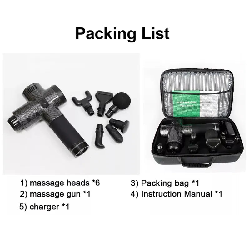 Facial Massage Gun Electric Percussion Pistol Massager Body/Neck/Back, Deep Tissue Muscle, Relaxation, Pain Relief