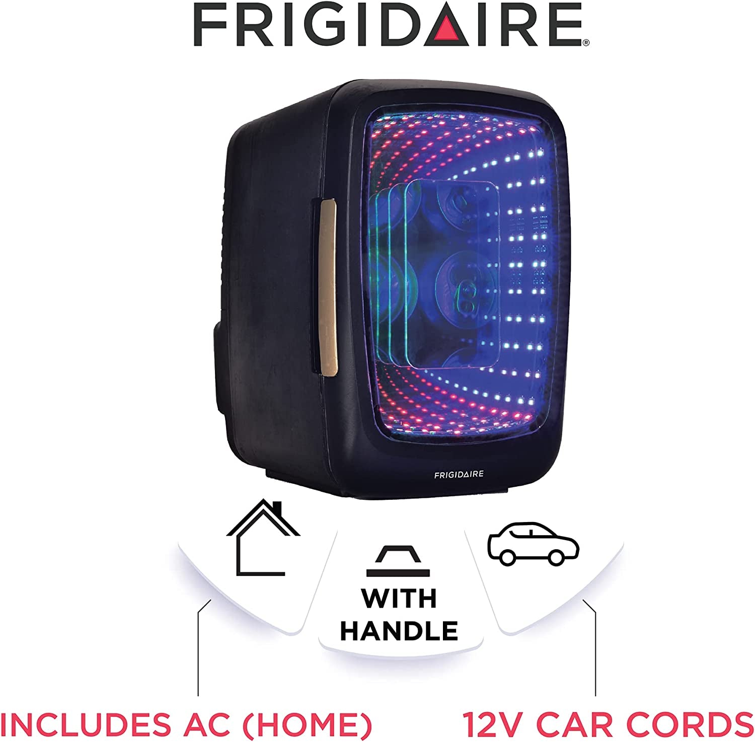 EFMIS179 Gaming Light up Mini Beverage Refrigerator, Stealth
