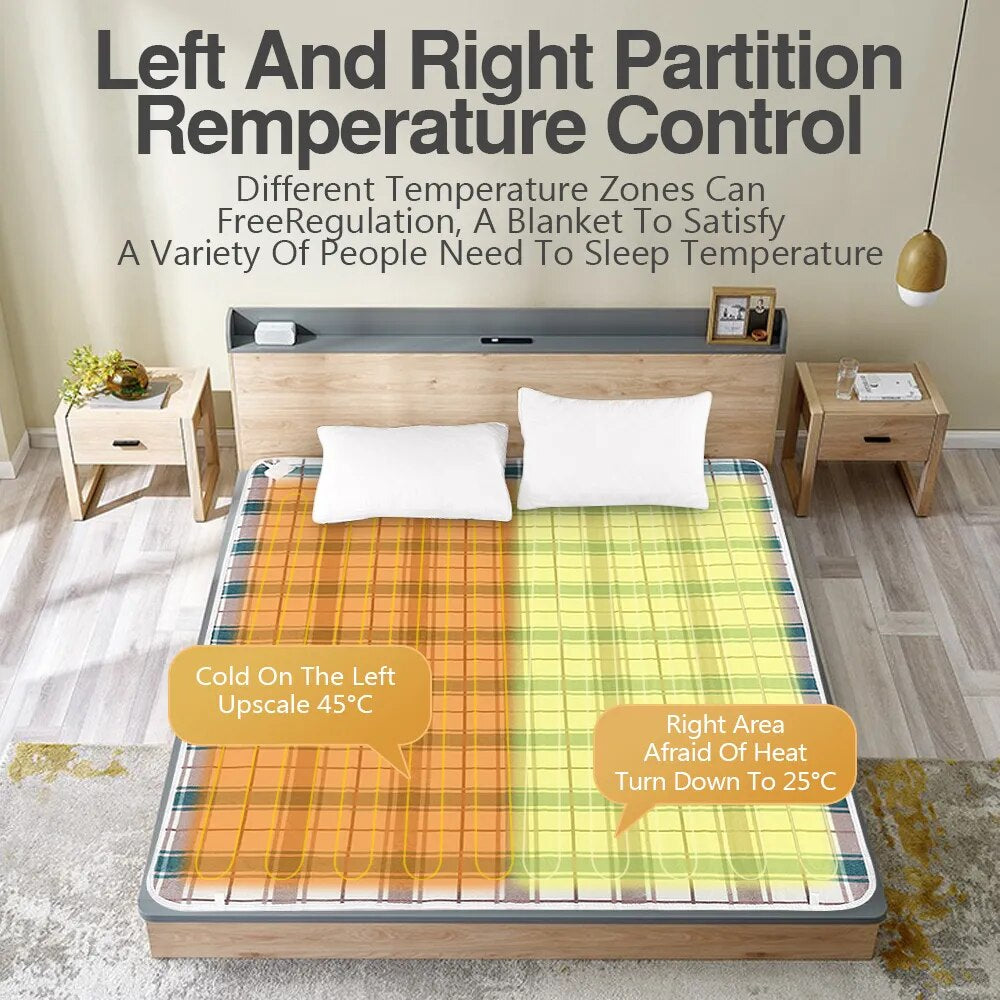 Electric Heated Blanket 220/110V Thick & Cozy