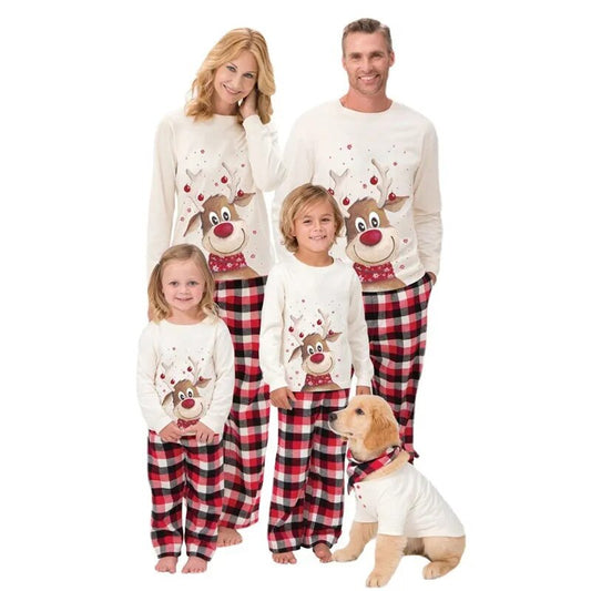  Winter Christmas Pajamas for Family Mom/Dad/Kids/Dog Deer Pajamas