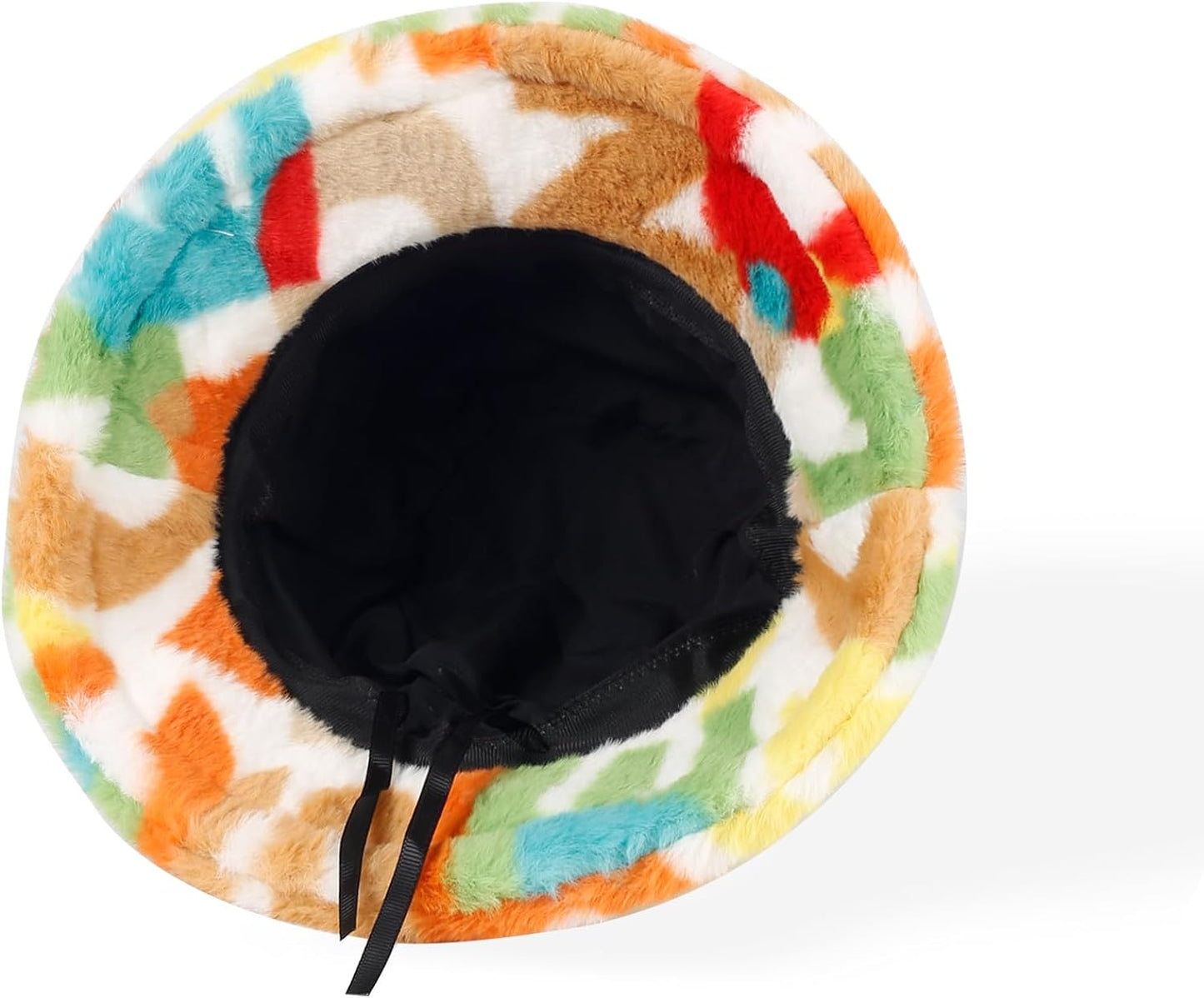 Winter Bucket Hat Fluffy Faux FurPlush Warm & Cute Fuzzy Bucket Hat for Women