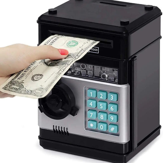 Electronic Piggy Bank Password Safe Box for Children, Coins, Cash, ATM Machine Kid Gifts