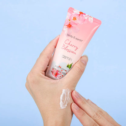 Spa Earth & Body 8 Pcs Bath Sets with Cherry Blossom & Jasmine Scent Bubble Bath,Shower Gel, Body & Hand Lotion 