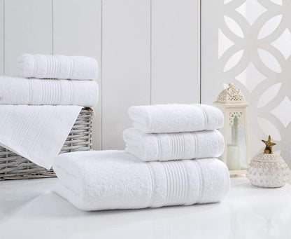 4-Piece Washcloths Towels Set, 100% Turkish Cotton Premium Quality Towels for Bathroom, Quick Dry Soft and Absorbent Turkish Towel, Set Includes 4 Wash Cloths (White)