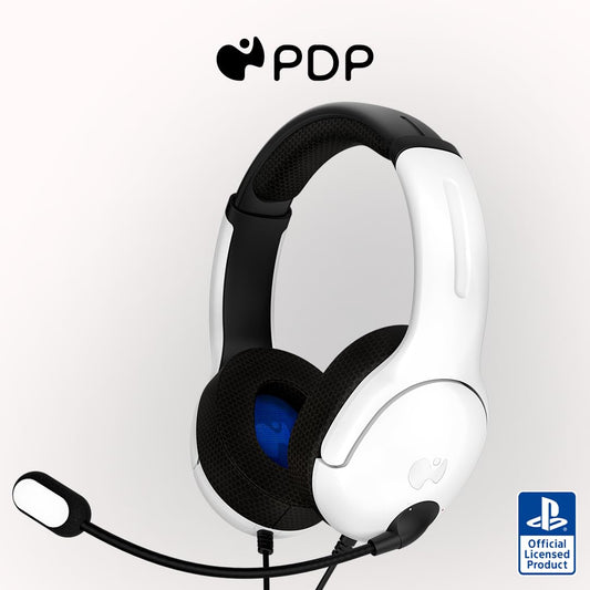AIRLITE Wired Stereo Gaming Playstation Headset with Noise Cancelling Boom Microphone: PS5/PS4 (Frost White)
