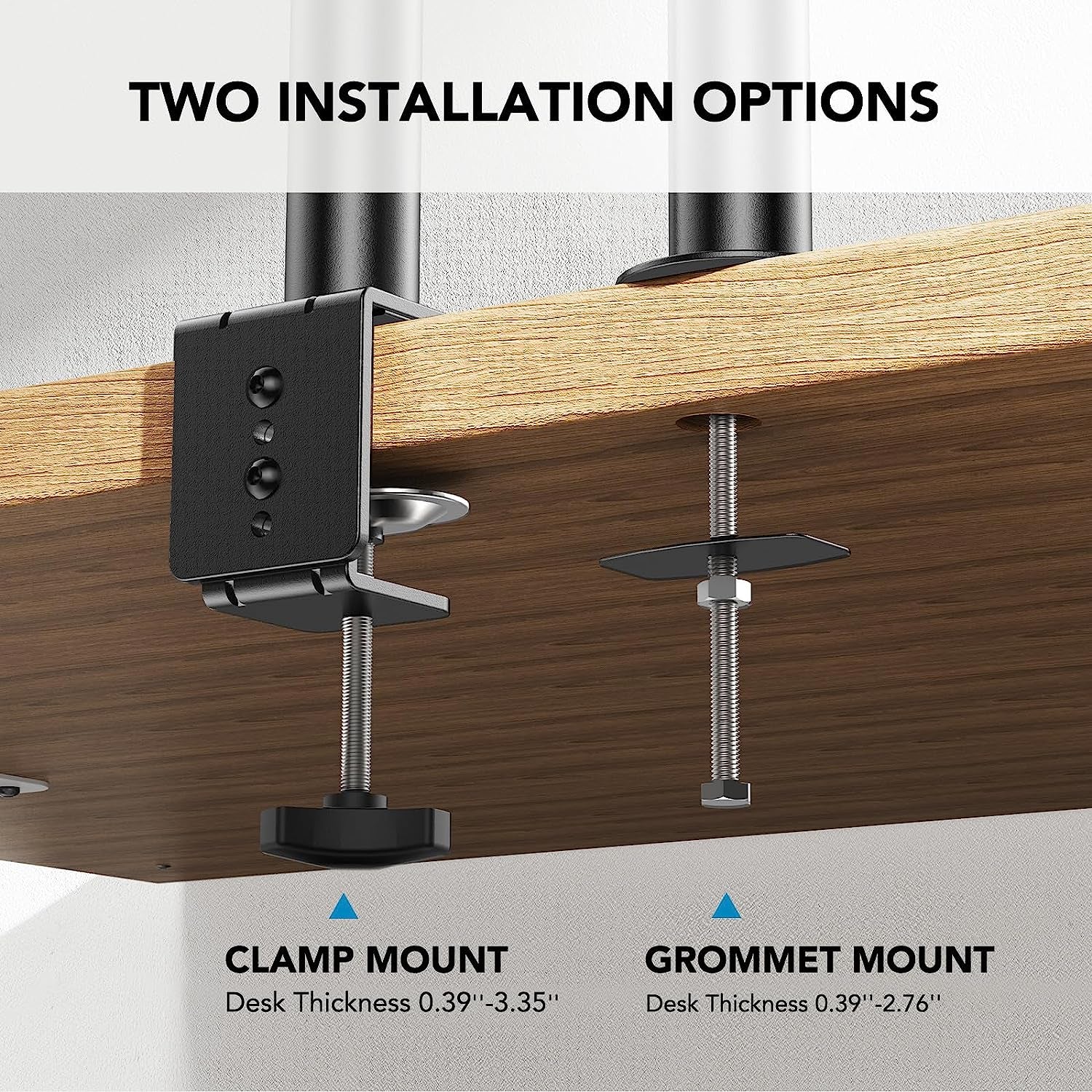 Laptop Monitor Mount,Single Monitor Desk Mount Holds 32 Inch,Laptop Notebook Desk Mount Stand Fits up to 17 Inch,Fully Adjustable Weight up to 22Lbs