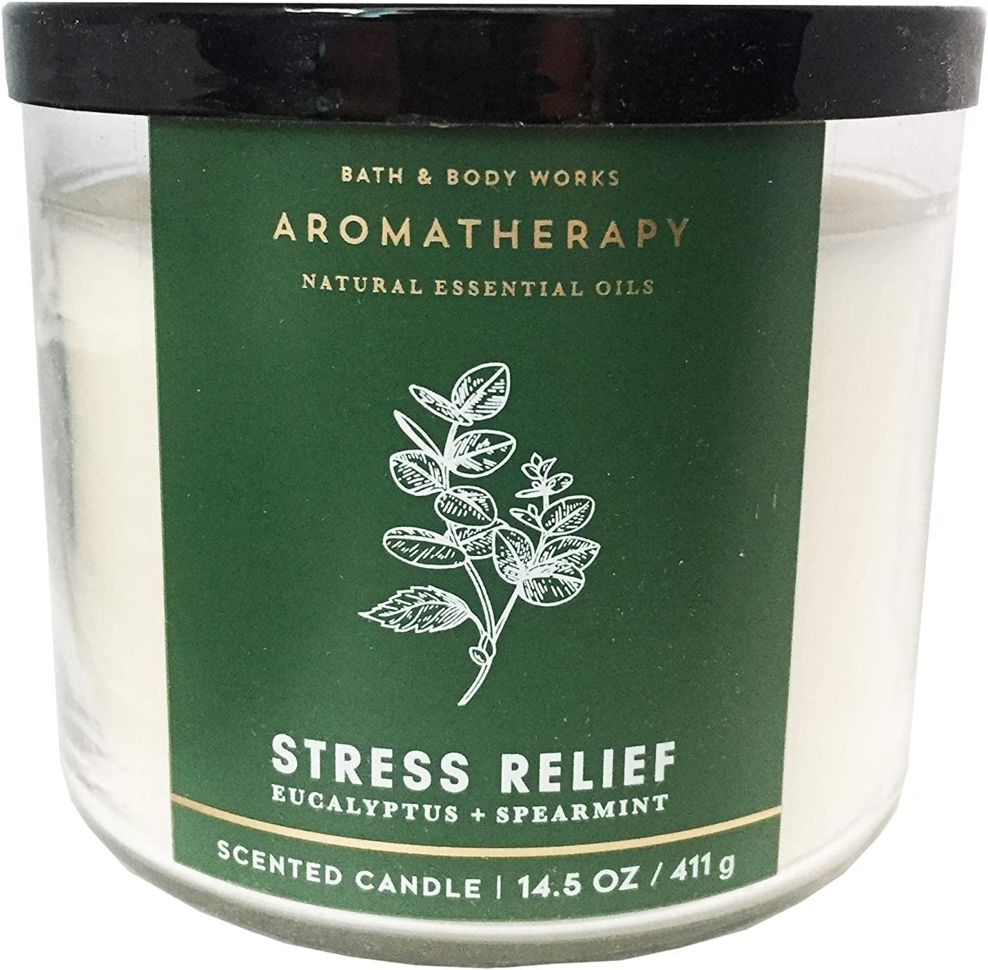 Aromatherapy Stress Relief 3-Wick Candle, Eucalyptus Spearmint
