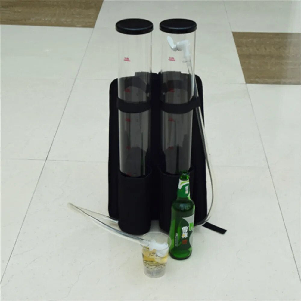 Mini Backpack Double Beverage/Beer Machine Drink Station w/ Dispenser