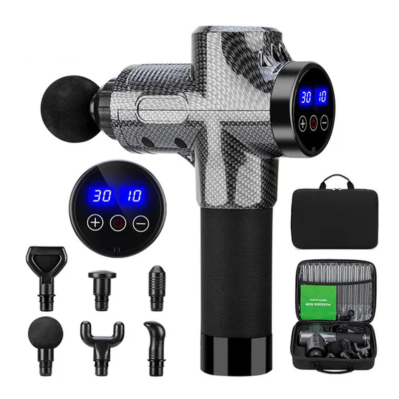 Facial Massage Gun Electric Percussion Pistol Massager Body/Neck/Back, Deep Tissue Muscle, Relaxation, Pain Relief