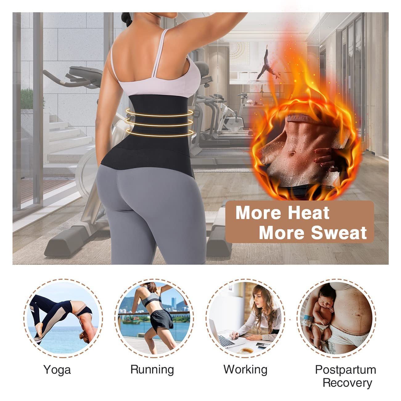 Waist Trainer for Women, Tummy Wrap, Waist Trimmer, Belt Slimming & Body Shaping Invisible Wrap