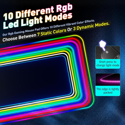 Gaming Mouse Pad with Wireless Charging,25W PD Fast Charging RGB Mousepad Gaming Accessories for Desk,Upgrade Your Gaming and Office Setup with Large Desk Pad (Black-With 25W Pd Charger)