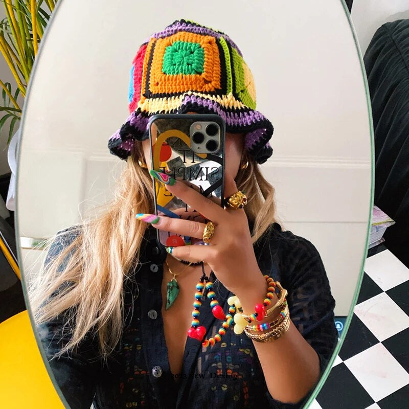 Women's Handmade Knitted Crochet Bucket Hat