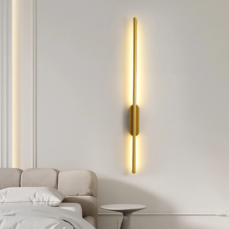60Cm Strip LED Living Room Wall Light Modern Nordic Sofa Background Full Copper Bedroom Bedside Wall Light AC85-265V