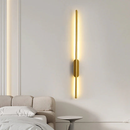 60Cm Strip LED Living Room Wall Light Modern Nordic Sofa Background Full Copper Bedroom Bedside Wall Light AC85-265V