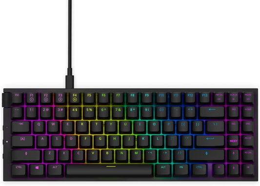 Function Minitkl - Compact Tenkeyless Gaming Keyboard – Gateron Red Mechanical Switches: Linear, Fast, and Quiet – Hot-Swappable – RGB Backlit – Aluminum Top Plate – Sound Dampening Foam – Black