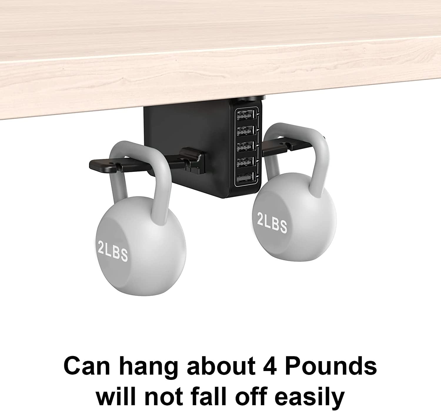 PC Gaming Headphone Headset Holder Hanger Hook,  Dual Headphone Stand under Desk with 5 Ports USB Charging Station, Suitable for Gamer Earphone Accessories as Boyfriend, Son, Husband Gifts