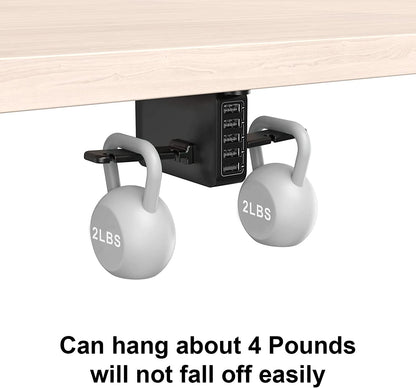 PC Gaming Headphone Headset Holder Hanger Hook,  Dual Headphone Stand under Desk with 5 Ports USB Charging Station, Suitable for Gamer Earphone Accessories as Boyfriend, Son, Husband Gifts
