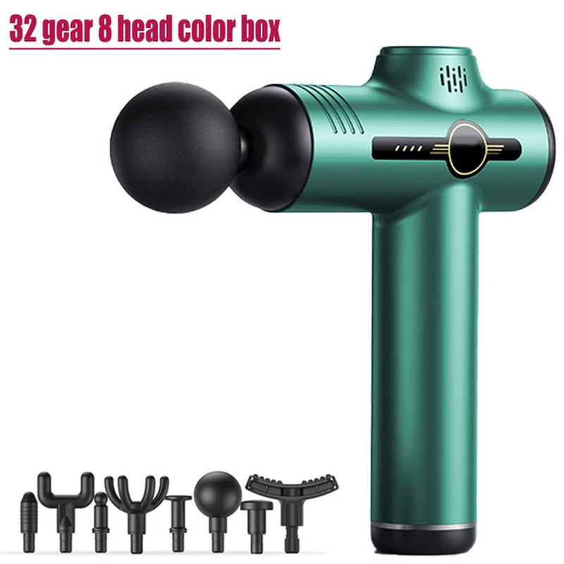 Facial Massage Gun Electric Percussion Pistol Massager Body/Neck/Back, Deep Tissue Muscle, Relaxation, Pain Relief