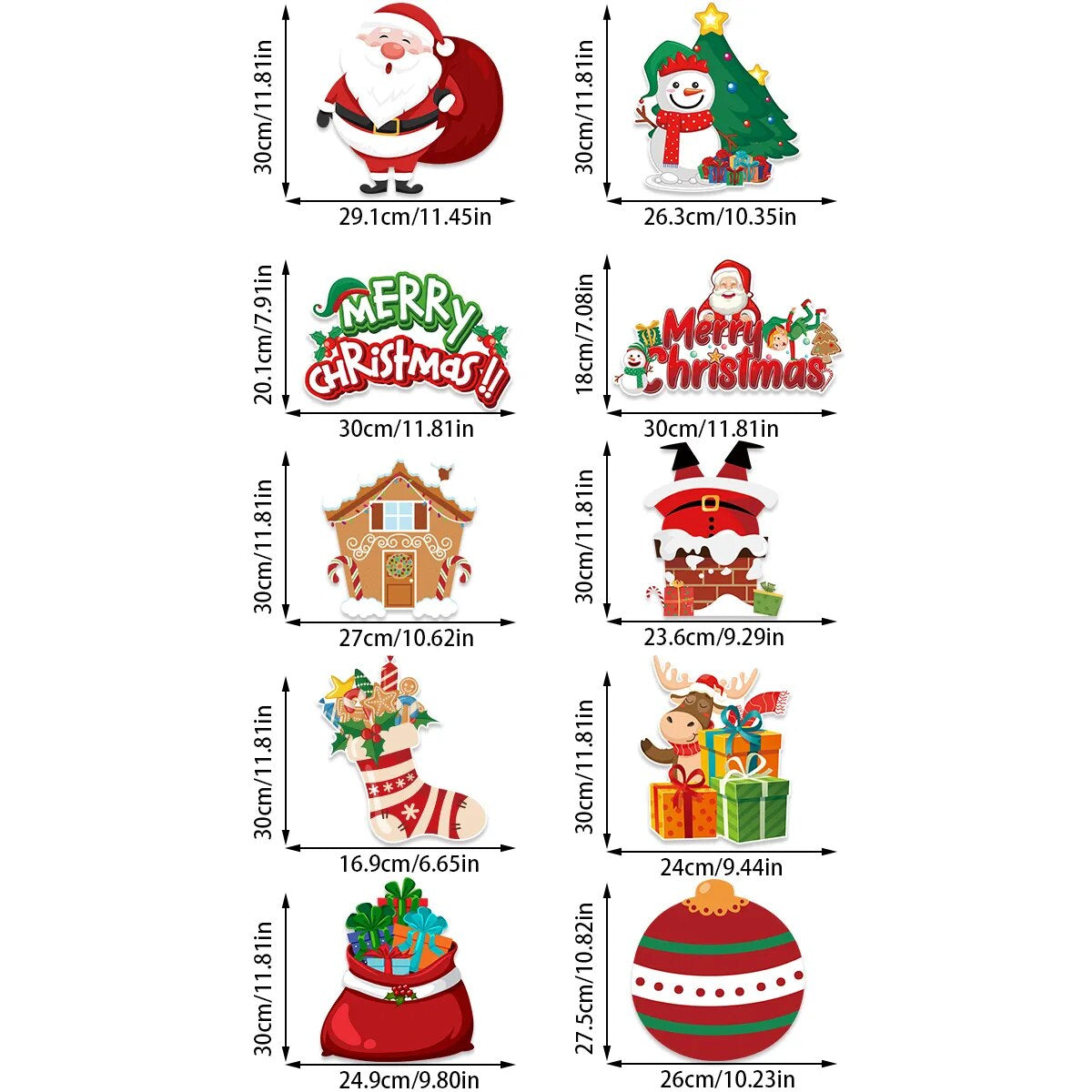 Merry Christmas Hanging Door Banner Santa Claus Snowman Couplet Christmas Decorations for Home Xmas Gifts Navidad New Year Noel