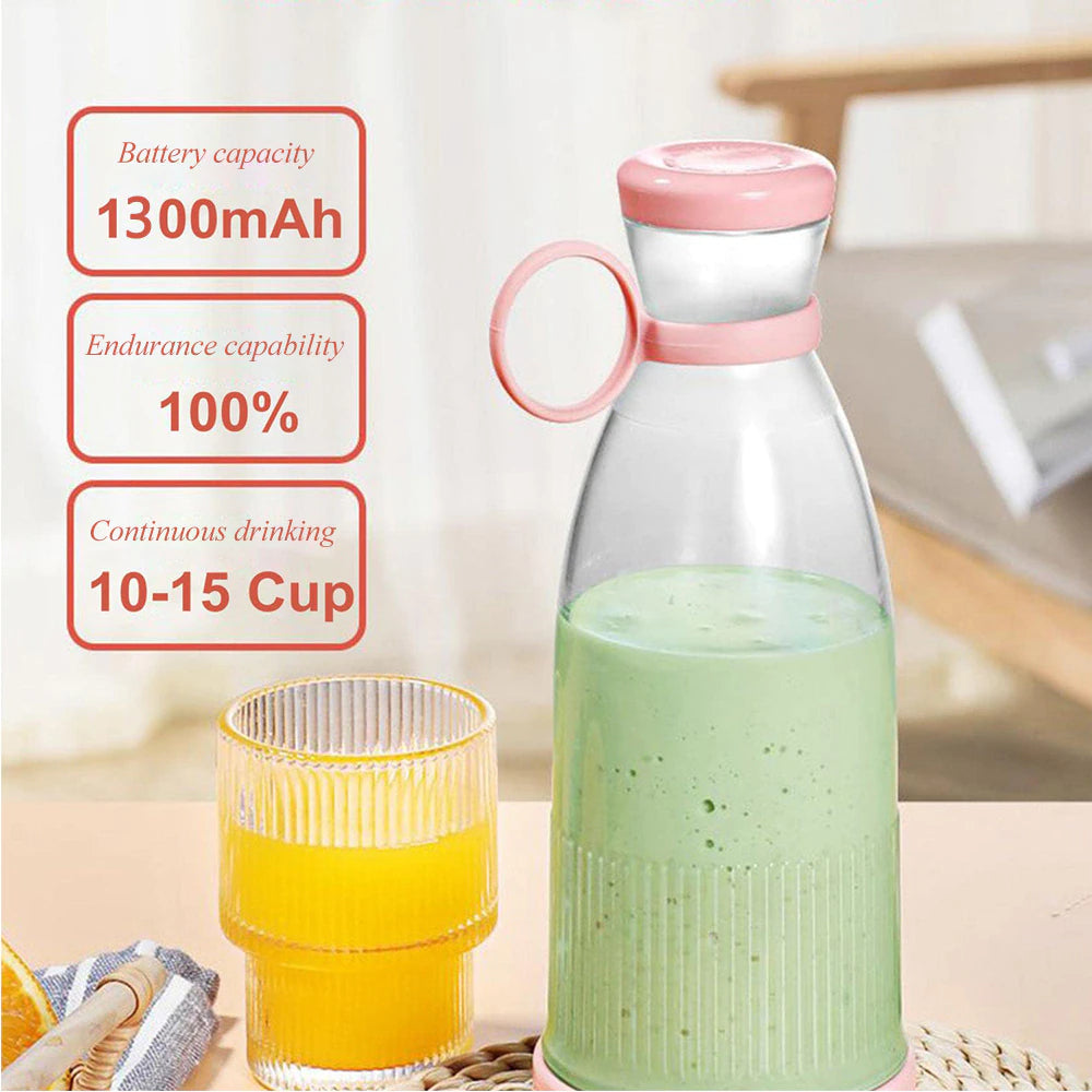 Rechargeable Mixer/Fresh Fruit Juicer Mini Fast Electric Blender/ Smoothie Maker (Portable)