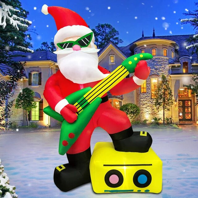 Hot Santa Claus Merry Christmas Tree Arch Sleigh Home Outdoor Inflatable Decoration Cosplay