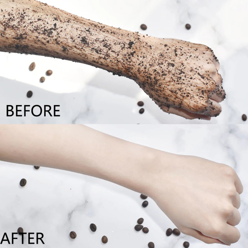 Coffee Scrub Exfoliating Facial, Sea Salt for Brightening, Anti Cellulite Acne Treatment