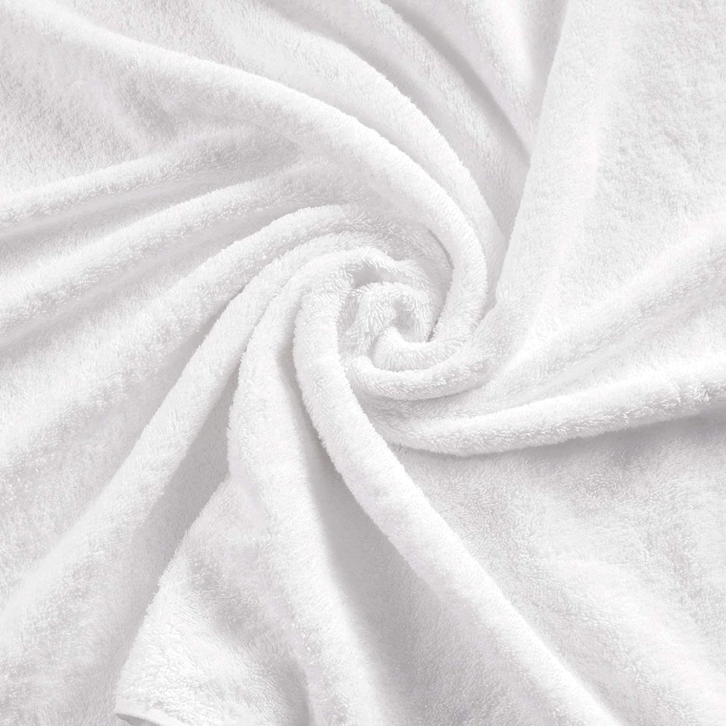 4-Piece Washcloths Towels Set, 100% Turkish Cotton Premium Quality Towels for Bathroom, Quick Dry Soft and Absorbent Turkish Towel, Set Includes 4 Wash Cloths (White)